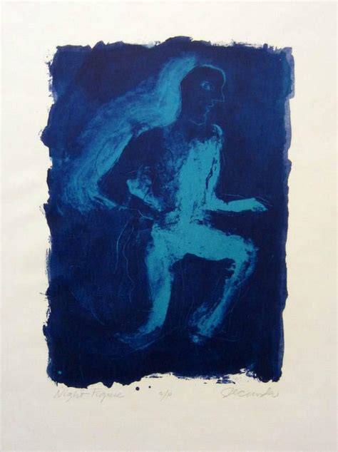 Night Figure A Lithograph Print 1971 By Arthur Secunda