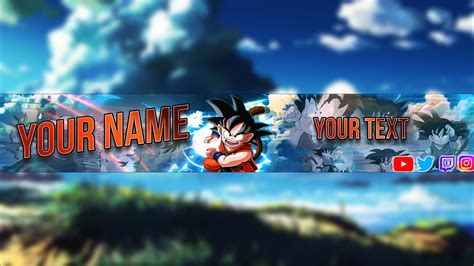 Kid Goku Free Youtube Banner Template On Behance
