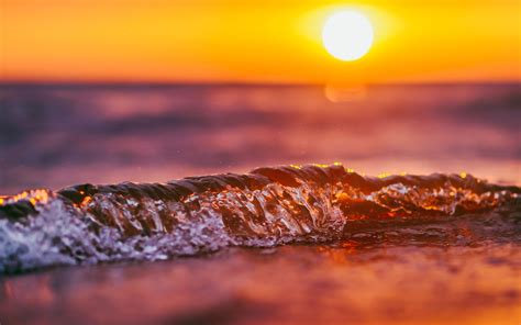 Wave Sunset Hd Nature 4k Wallpapers Images Backgrounds
