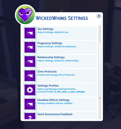 Wicked Whims Export Settings Mac Player Technical Support