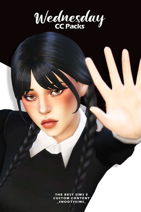 Wednesday Addams Sims 4 Cas Sims 2 Different Shades Of Black New