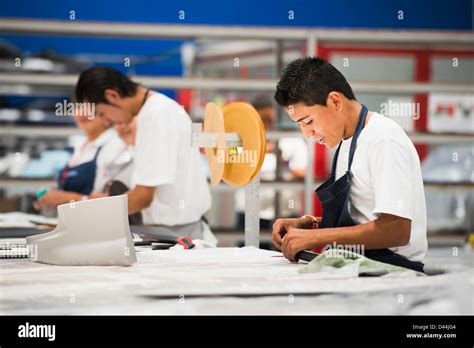 Workers In Manufacturing Plant Stock Photo Alamy
