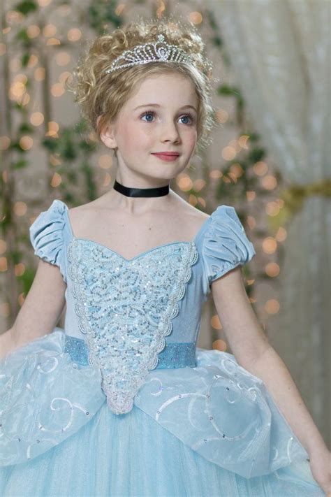 Cinderella Costume Classic Princess Gown Tutu Dress Disney Princess
