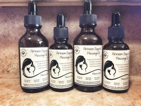 Organic Perineum Massage Oil Essential Oils For Postpartum Etsy