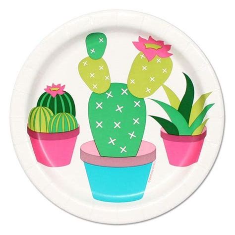 1335 gifts for tea lovers | page 2, pretty, useful, stylish, thoughtful, simple. Cactus Party Paper Plates/ Succulents Dessert Plates ...