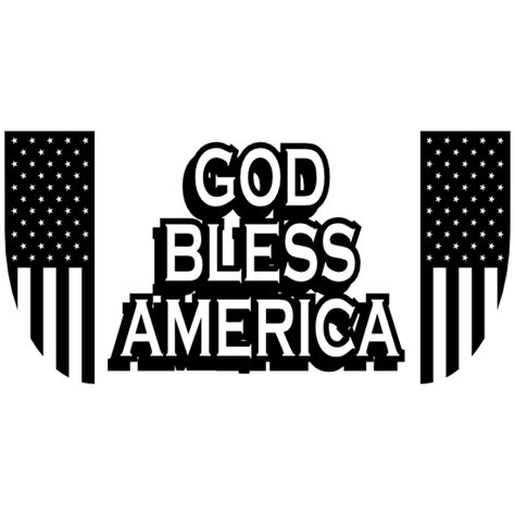 God Bless America With American Flags Sticker