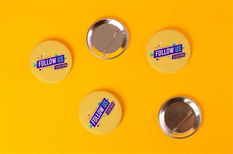 30 Pin Button Mockup Templates For Powerful Branding