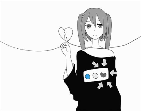 Anime Beautiful Black And White And Cute Image 668445 On