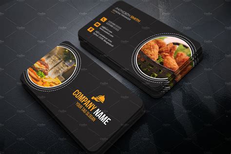 Restaurant Business Card Business Card Templates ~ Creative Market