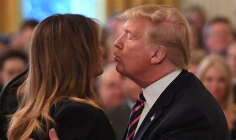 melania trump snub flotus awkwardly brushes off president s kiss by turning her cheek world