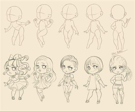 Chibi Poses Ftu By Shinekoshin On Deviantart Chibi Sketch Chibi