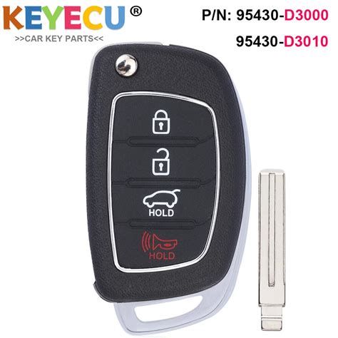 Keyecu Flip Remote Car Key 433mhz Fob For Hyundai Tucson 2015 2016 2017 2018 2019 Part No