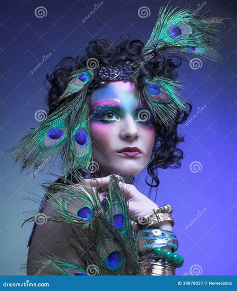 Woman In Peacock Image Stock Image Image Of Fairy Fresh 39878027