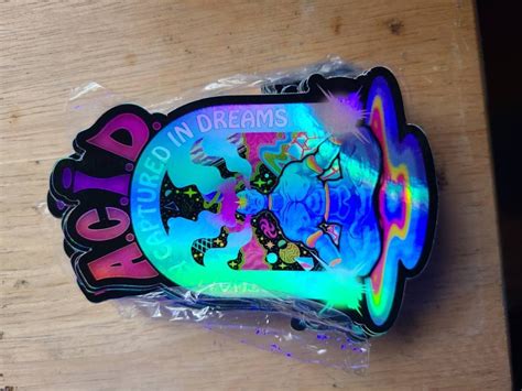 Stickers Labels And Tags Holographic Psychedelic Trippy Sticker Acid