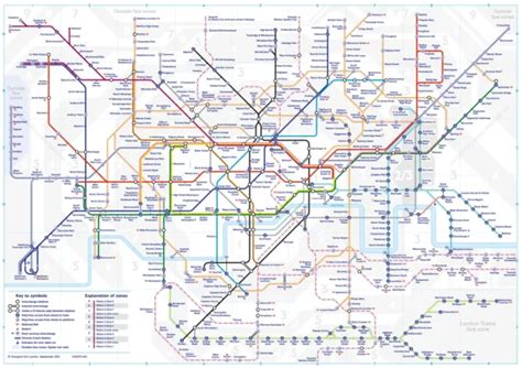 Transport For London Underground Map Poster A4 Glossy Print Wall