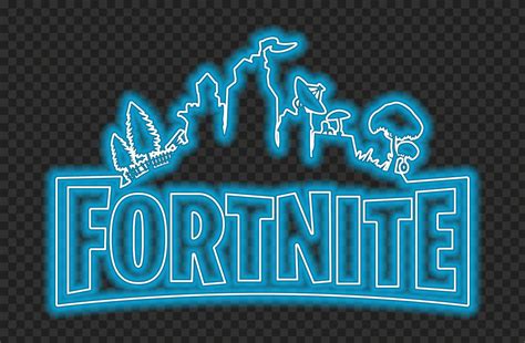Hd Fortnite Blue Neon Logo Png Citypng