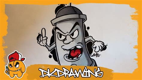 How To Draw And Color A Graffiti Spraycan Character Youtube