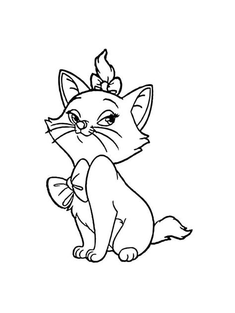 Disney Marie Cat Coloring Pages Free Printable Disney Marie Cat