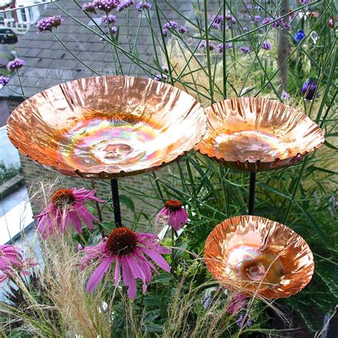 copper chalice garden bird bath sculpture lt200 by london garden trading