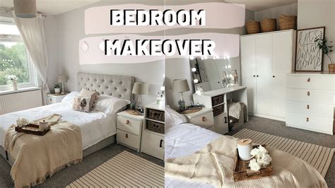 Bedroom modern bedroom ideas on a budget bd about remodel. BEDROOM MAKEOVER ON A BUDGET UK | CHEAP AND EASY DIY IKEA ...
