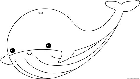 Coloriage Baleine Animal Marin Mignon