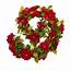 Red Glittered Artificial Poinsettia Garland  Christmas Garlands