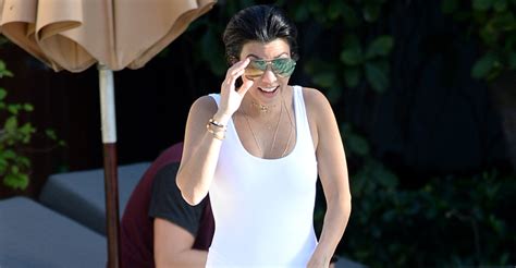 Kourtney Kardashian Soaks Up Some Sun In Swimsuit Khloe Kardashian Kourtney Kardashian Just