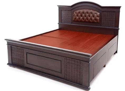 Teak Wood King Size Designer Double Box Bed Size 72 X 78 Inch Rs