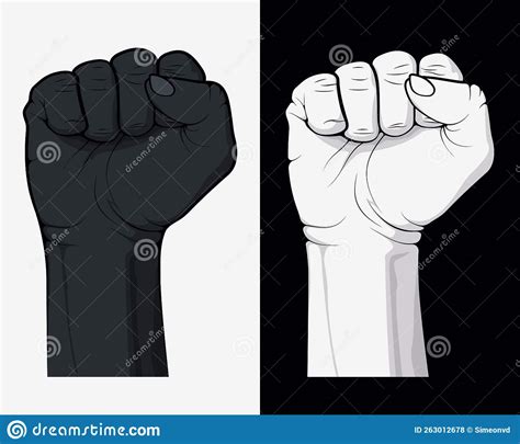 Clenched Fist Symbol Of Freedom Revolution And Protest Vector Hand