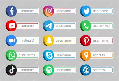 Premium Vector 3d Social Media Logos Network Icons And Internet Signs