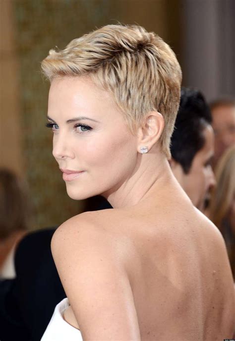 Charlize Theron Oscar Hairstyles Pixie Hairstyles Short Hairstyles