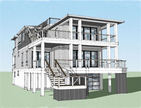 Beach Cottage House Plans On Pilings