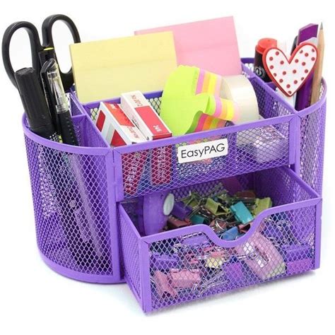 Desk Organizer Purple €948 Liked On Polyvore Featuring Home