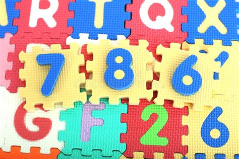 Picture Of Colored Alphabets Letters And Numbers Stock Image Image Of