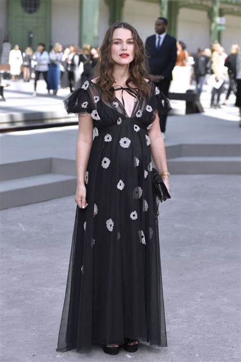 Pregnant Keira Knightley At Chanel Cruise Collection 2020