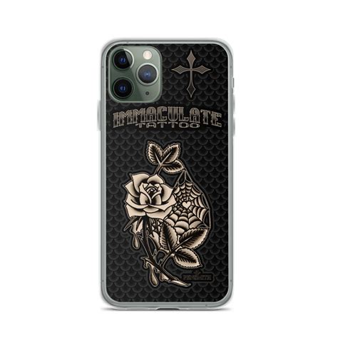 Rose Web Iphone 11 Cases Immaculate Tattoo