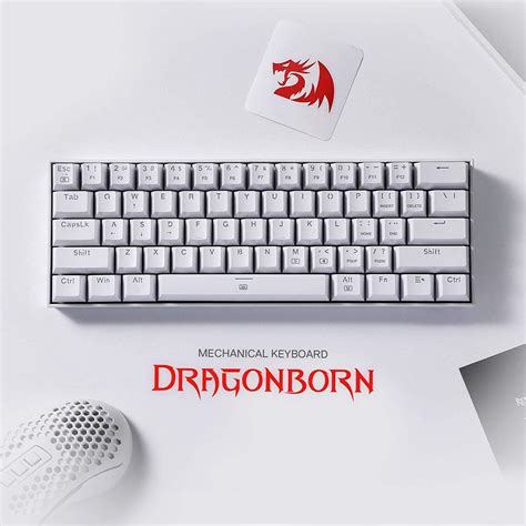 Buy Redragon K630 Dragonborn 60有線rgbゲームキーボード、61キーコンパクトメカニカルキーボード、タクティル