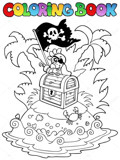 Libro Para Colorear Con Tema Pirata 3 — Vector De Stock © Clairev 10632340
