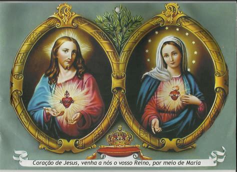 Kit 02 quadro sagrado coração jesus maria 50x40cm com vidro. LUZITANIAM: Sagrado Coração de Jesus e sagrado Coração de ...