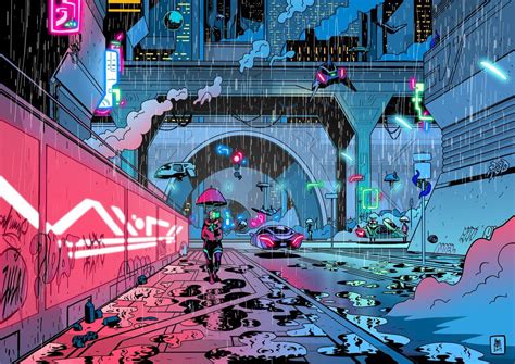 Rainy Night With Images Cyberpunk Aesthetic Cyberpunk City Aesthetic
