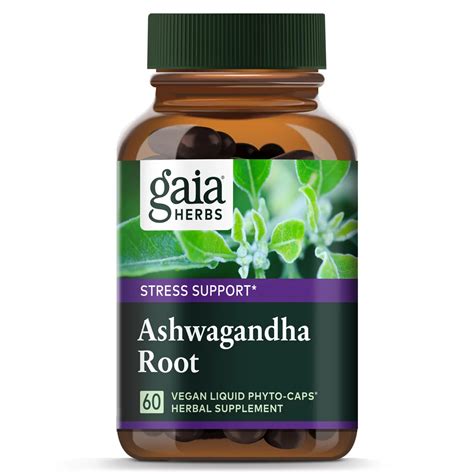 Gaia Herbs Single Herbs Ashwagandha Root Phyto Caps Shop Herbs
