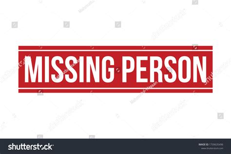 Missing Person Rubber Stamp Red Missing Person Royalty Free Stock