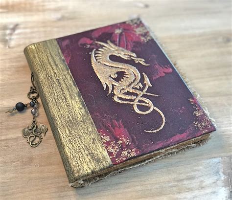Dragon Spellbook Grimoire Witch Notebook Wizard Rpg Larp Etsy