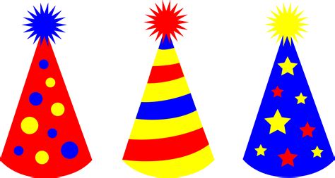 Childrens Birthday Party Hats Free Clip Art