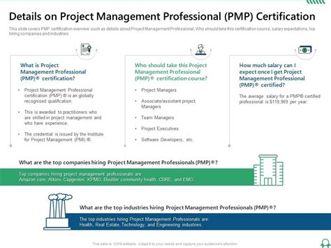 Details On Project Management Professional Pmp Certification Pmp