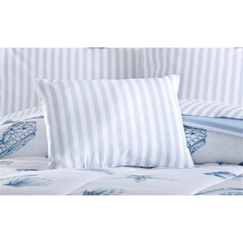 The matching shams repeat the top of bed design, creating an alluring coordinated look. Full Size Coastal Nautical Seashell Blue Bed in a Bag ...