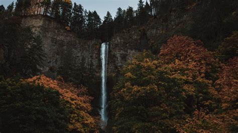 Download 1920x1080 Waterfall Oregon United States Autumn Fall