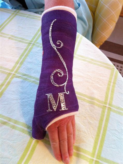 Jazz Up Your Cast With Some Bling Broken Wrist Crutches Diy Arm Cast