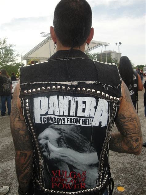 Pantera Vulgar Cfh Cowboys From Hell Biker Leather Leather Denim