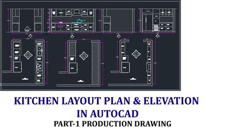 Kitchen Layout Plan And Elevation Section In Autocad Production